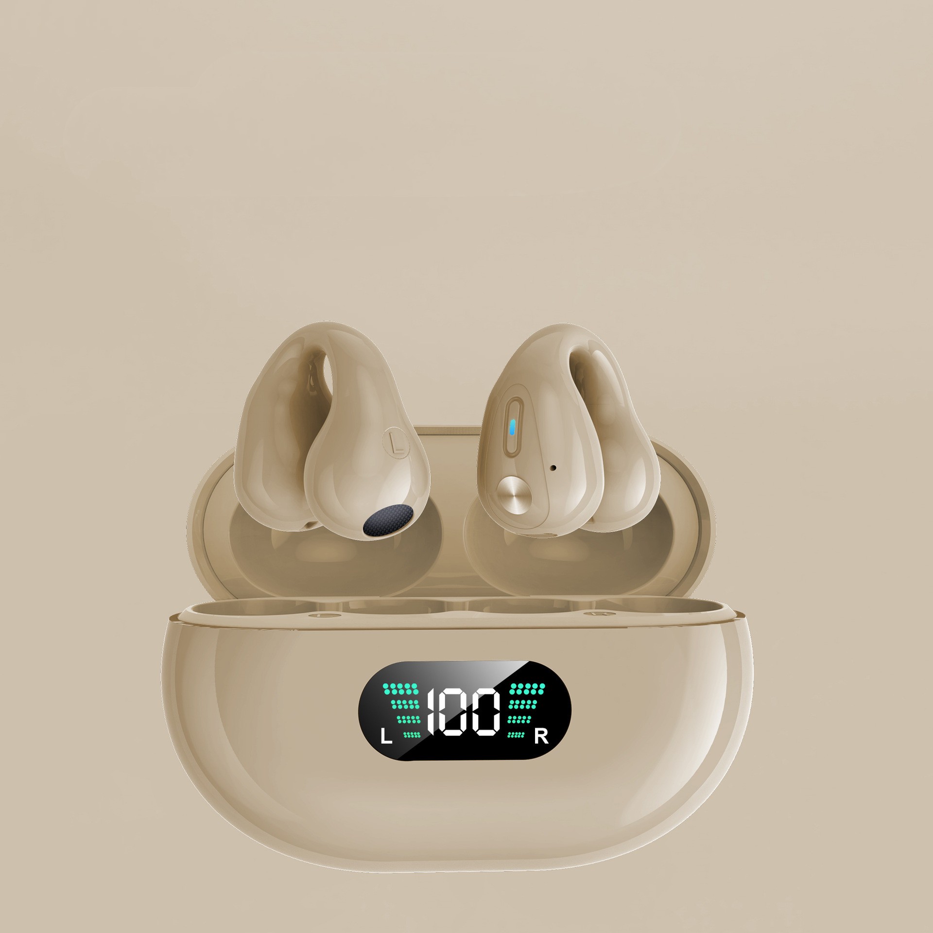 Auriculares de conducción ósea TWS con clip para la oreja, Bluetooth 5.3, táctiles, inalámbricos, intraaurales, bajos, HIFI, deportivos.