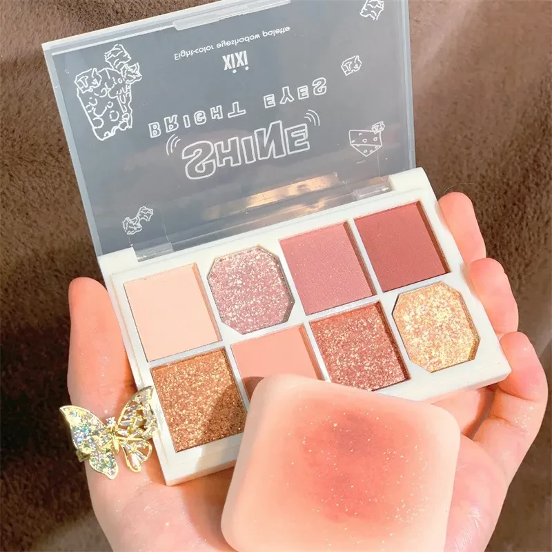 Paleta de sombras de ojos de ocho colores Gentle Milk Tea Color Fairy