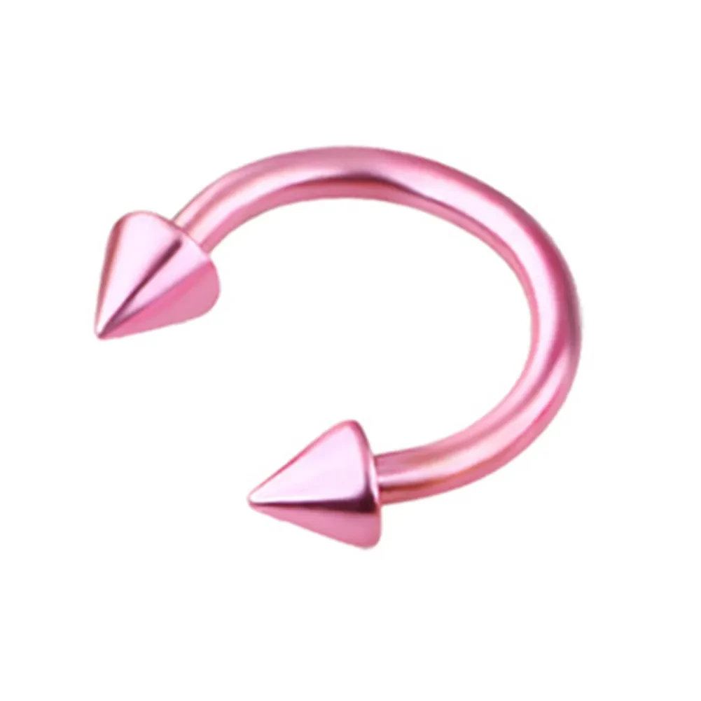 Juego de aros nasales de acero inoxidable galvanizados con clavos para la nariz