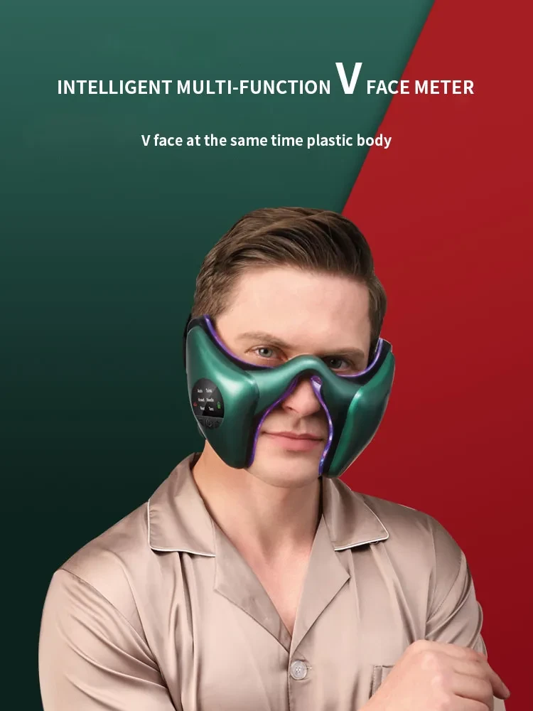 Dispositivo de estiramiento facial reafirmante y masajeador facial