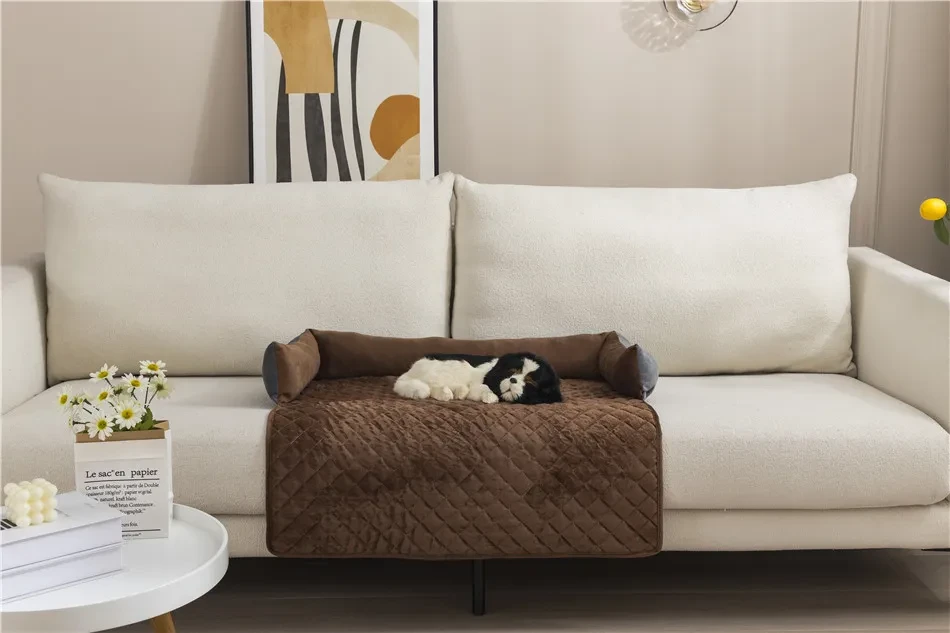 Sofá cama para perros grandes, cojín cálido para gatos, tapete protector de muebles, sofá para perros