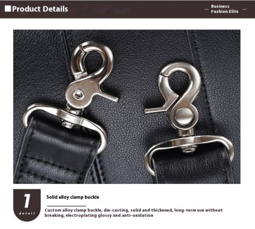 Bolso para portátil de 17 pulgadas de Tiding Leather Business de primera capa de piel de vaca
