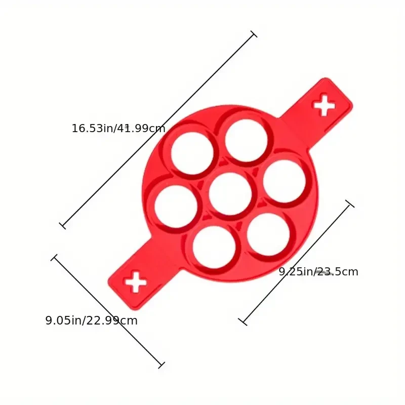 Molde de silicona para panqueques y huevos con 7 agujeros