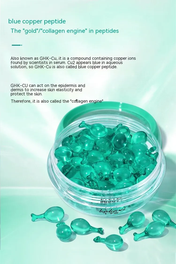 Cápsula líquida de péptido de cobre azul GHK-Cu para la reparación de ceramidas musculares sensibles y débiles
