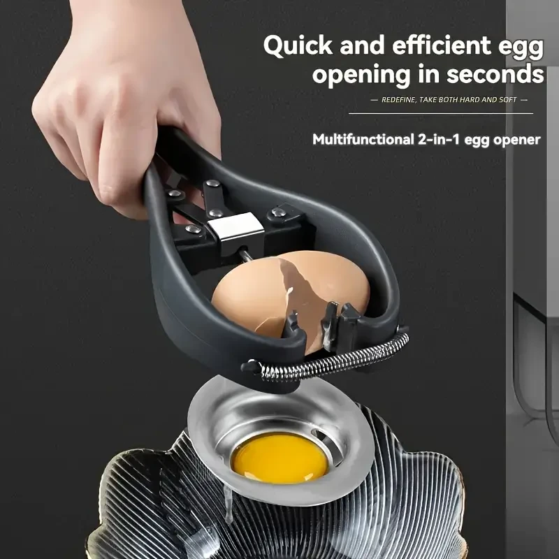 Abridor y separador de huevos multifuncional de acero inoxidable 2 en 1