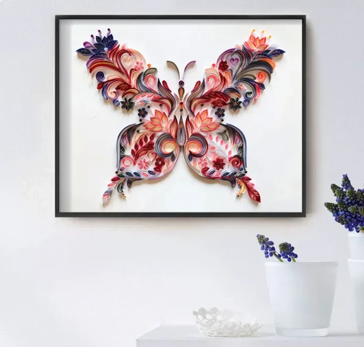 Paquete de material para ilustración de filigrana de mariposas de 20 pulgadas