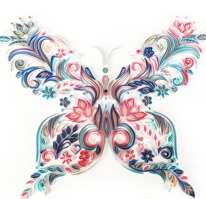 Paquete de material para ilustración de filigrana de mariposas de 20 pulgadas