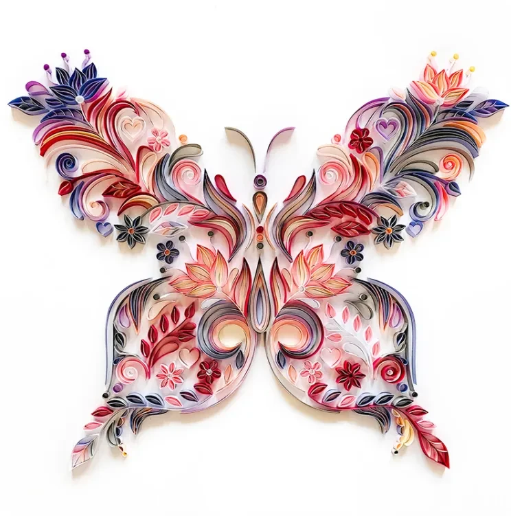 Paquete de material para ilustración de filigrana de mariposas de 20 pulgadas