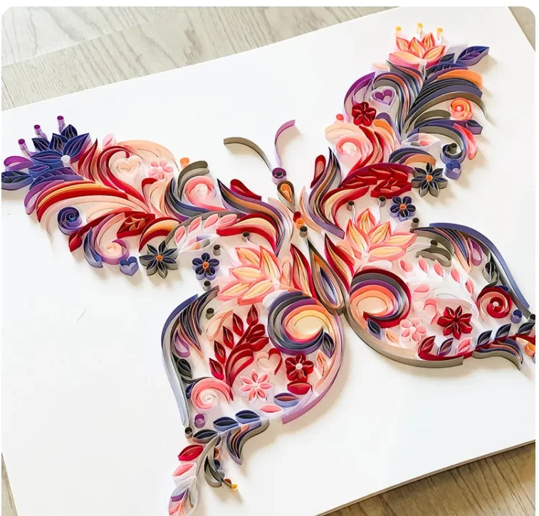 Paquete de material para ilustración de filigrana de mariposas de 20 pulgadas