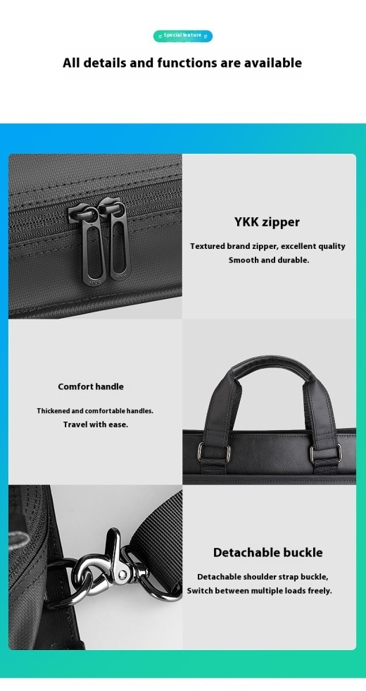 Maletín para computadora portátil de negocios para hombre