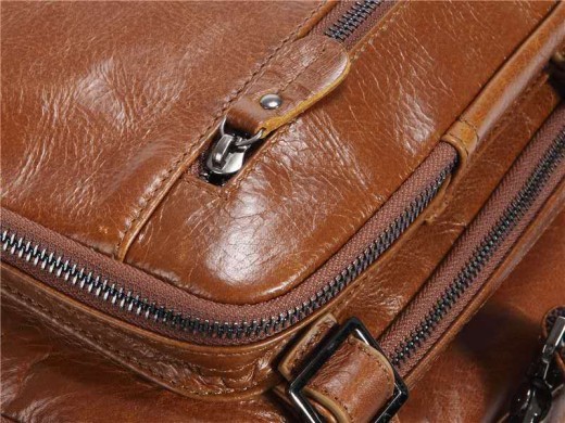 Bolso multifuncional de primera capa de cuero importado para hombre
