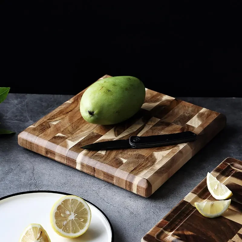 Tabla de cortar de madera de parquet