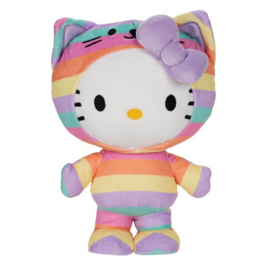 Peluche grande de Hello Kitty Arcoíris