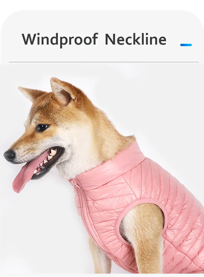 Ropa para perros otoño e invierno con cremallera completa de nailon
