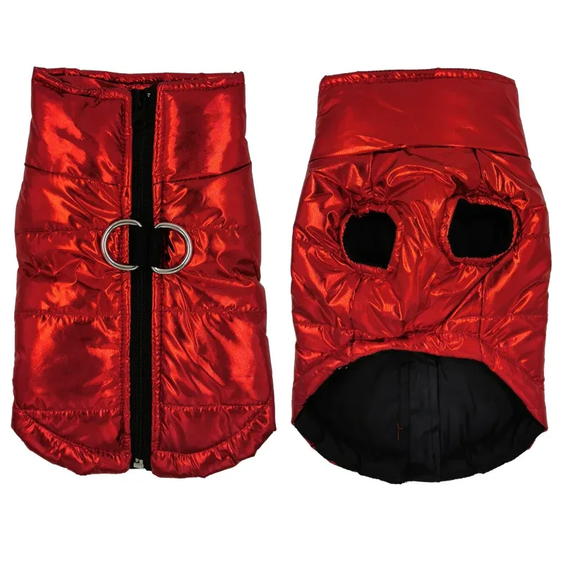Chaleco para mascotas, abrigo brillante para perros, otoño e invierno.
