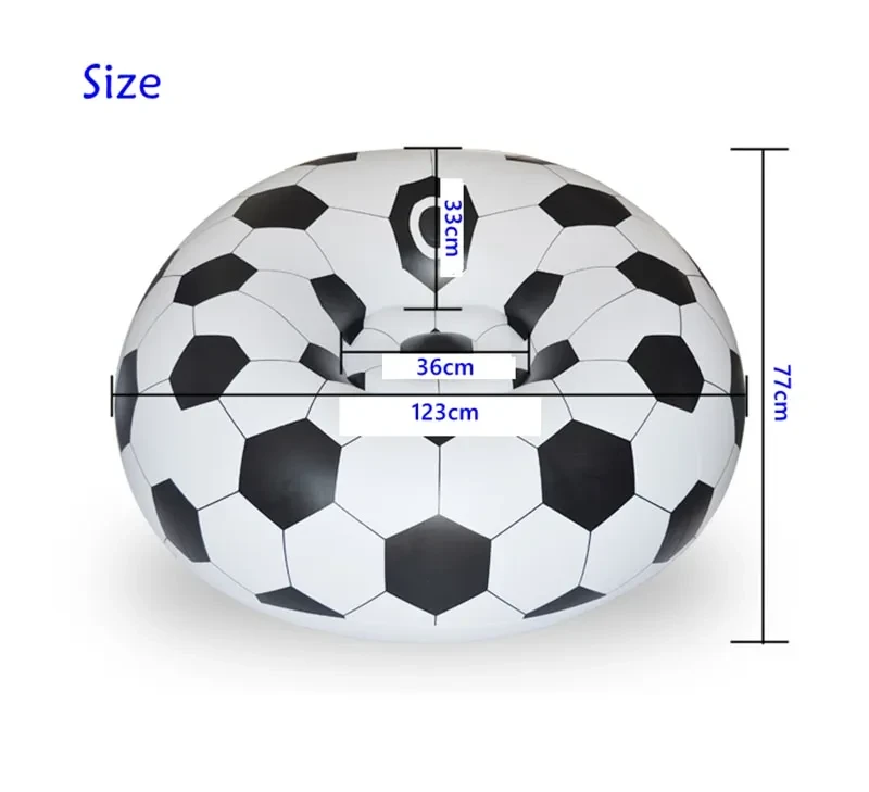 Sofá inflable de fútbol