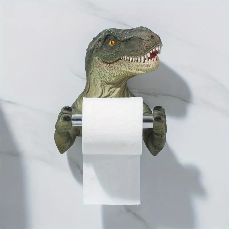 1 soporte para toallas de papel de cocina con diseño de dinosaurio de dibujos animados