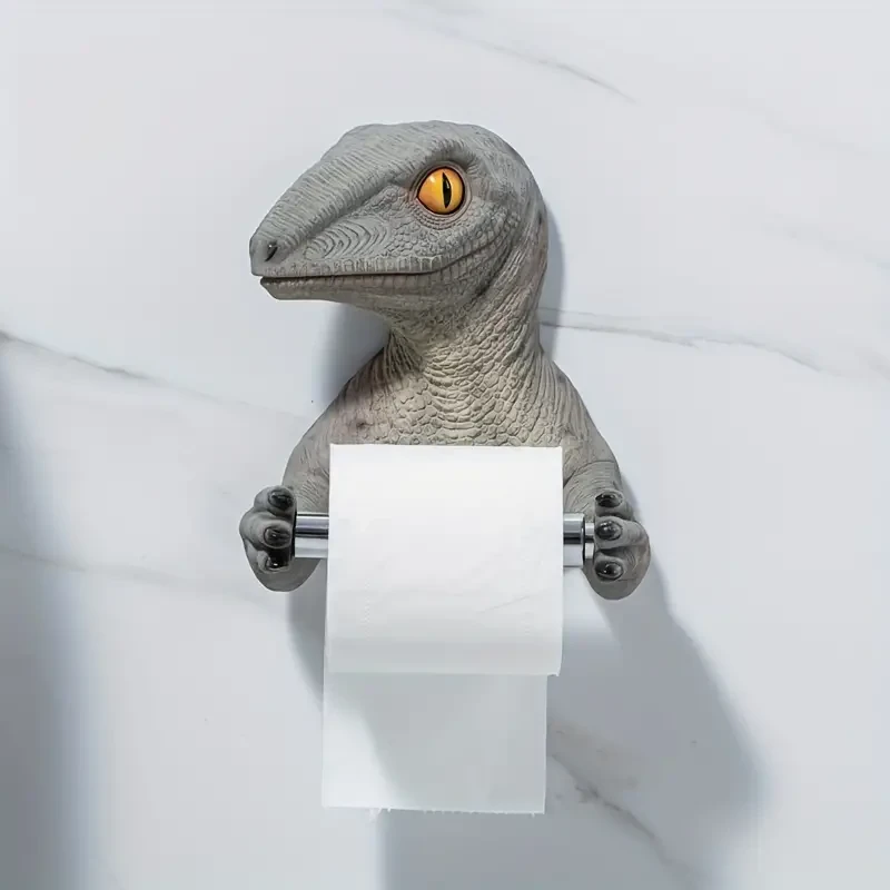 1 soporte para toallas de papel de cocina con diseño de dinosaurio de dibujos animados