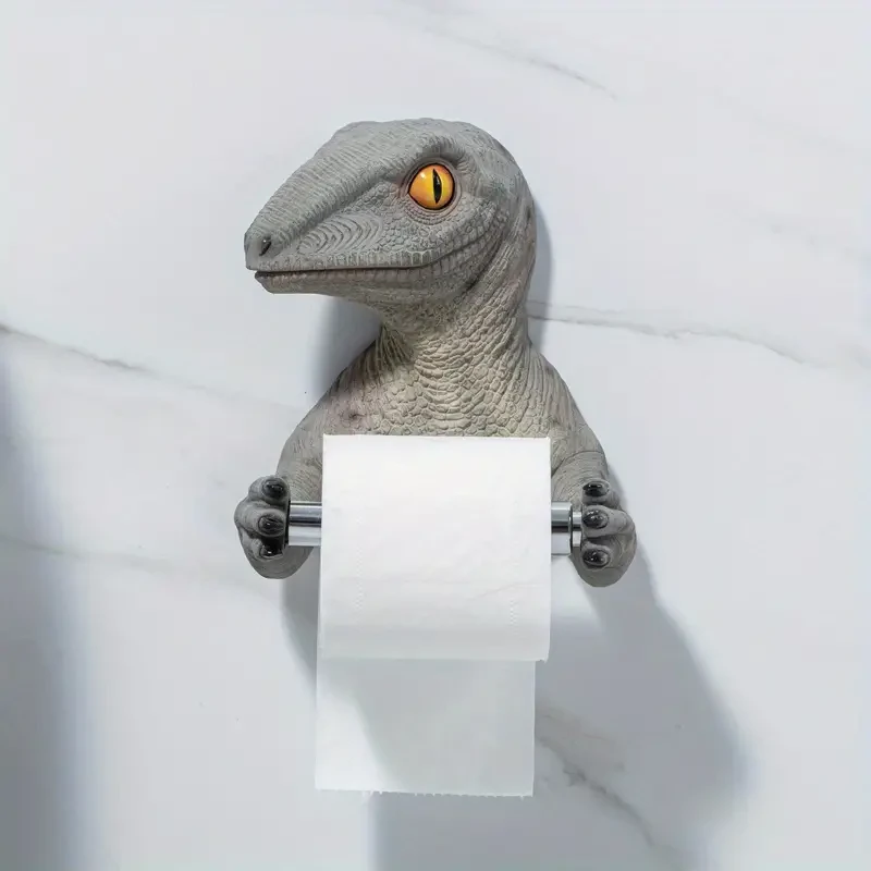 1 soporte para toallas de papel de cocina con diseño de dinosaurio de dibujos animados