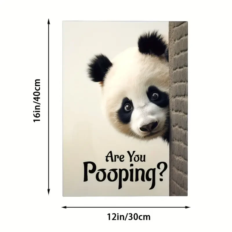 Póster de lienzo de panda divertido de alta calidad sin marco (1 unidad)