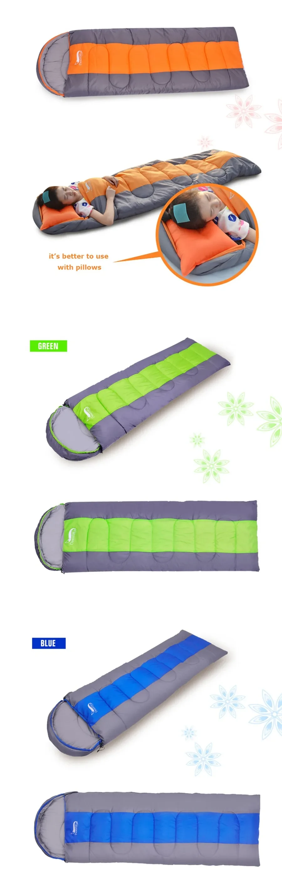 Saco de dormir ligero para acampar