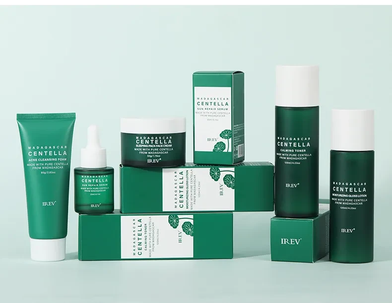Cosméticos combinados para el cuidado facial de la piel Grass Set