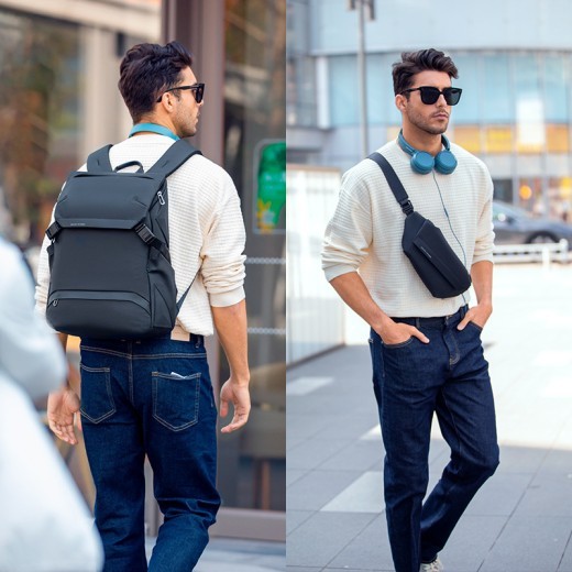 Mochila de viaje de negocios para hombre, mochila con letras desmontables, gran capacidad