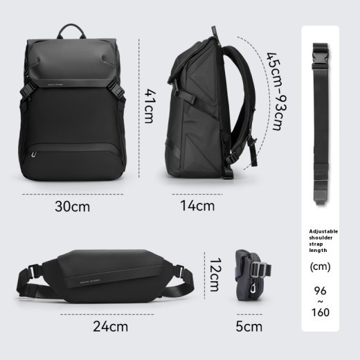 Mochila de viaje de negocios para hombre, mochila con letras desmontables, gran capacidad