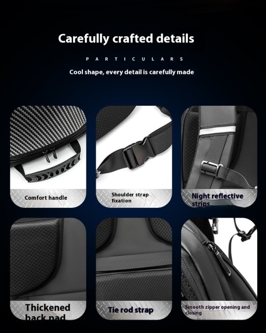 Mochila luminosa impermeable para casco de motocicleta