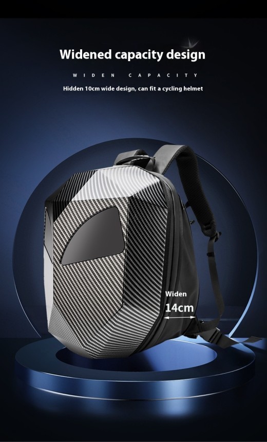 Mochila luminosa impermeable para casco de motocicleta