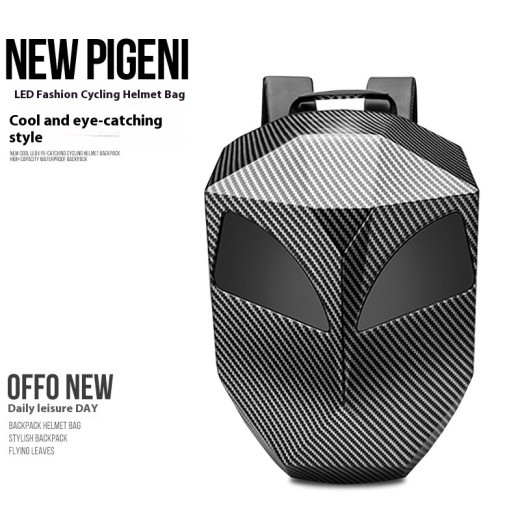 Mochila luminosa impermeable para casco de motocicleta