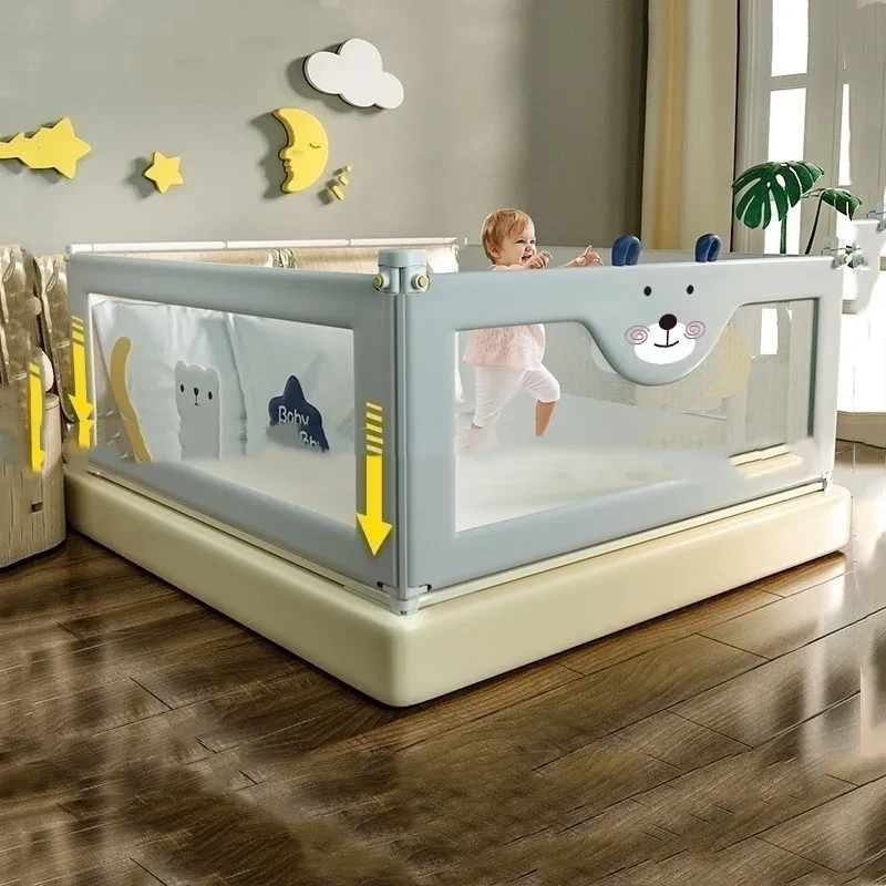 Deflector universal para cama infantil anticaídas bordado