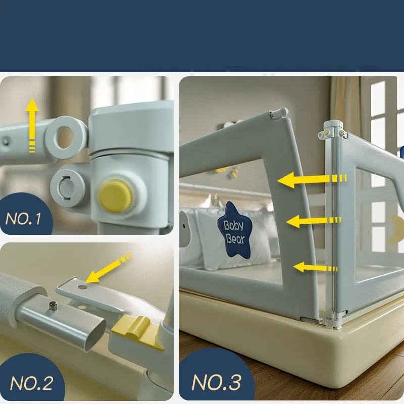Deflector universal para cama infantil anticaídas bordado