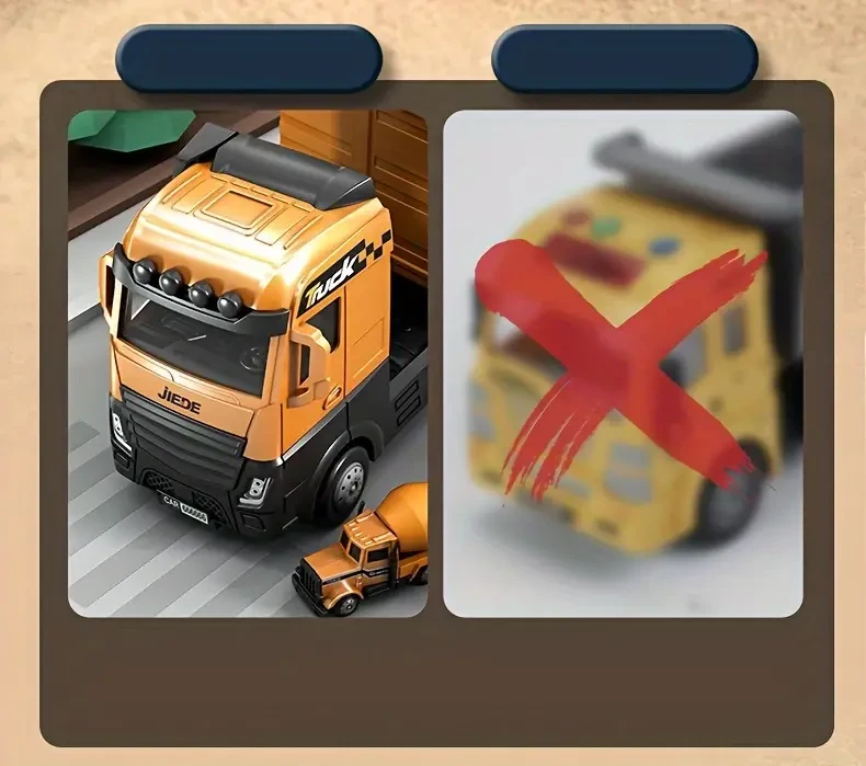 Juego de construcción de aleación para niños: minicargadoras manuales resistentes a la intemperie, camión y contenedor resistentes y extraíbles, ideal para niños de 3 a 6 años. Vehículos educativos para regalo de Navidad y Año Nuevo (sin batería).
