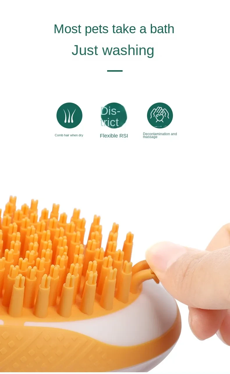 Cepillo de baño para perros y gatos 2 en 1, peine de masaje de silicona suave para mascotas, herramienta de limpieza para perros y ducha, productos para mascotas