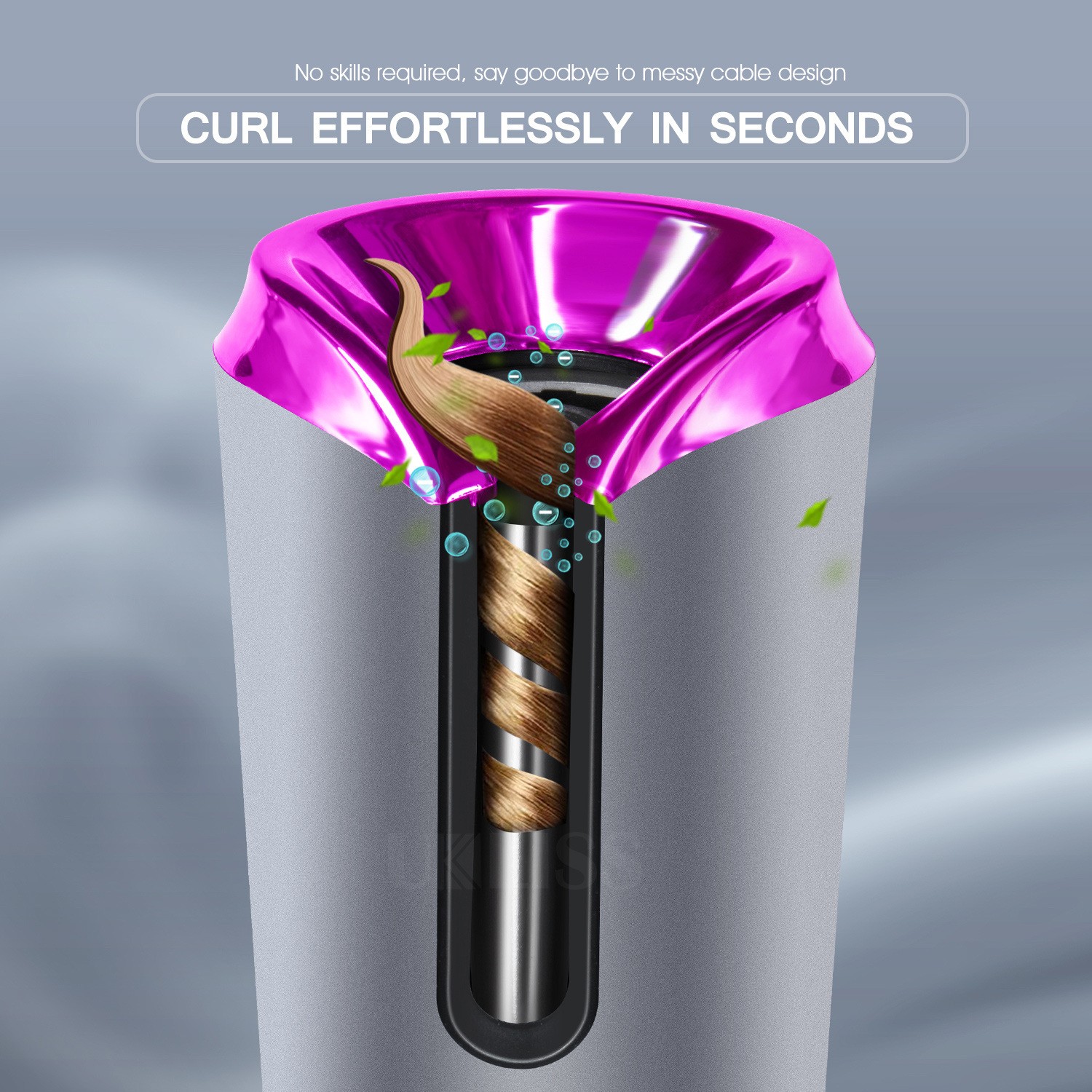 Rizador de pelo automático portátil, multifuncional, con carga USB