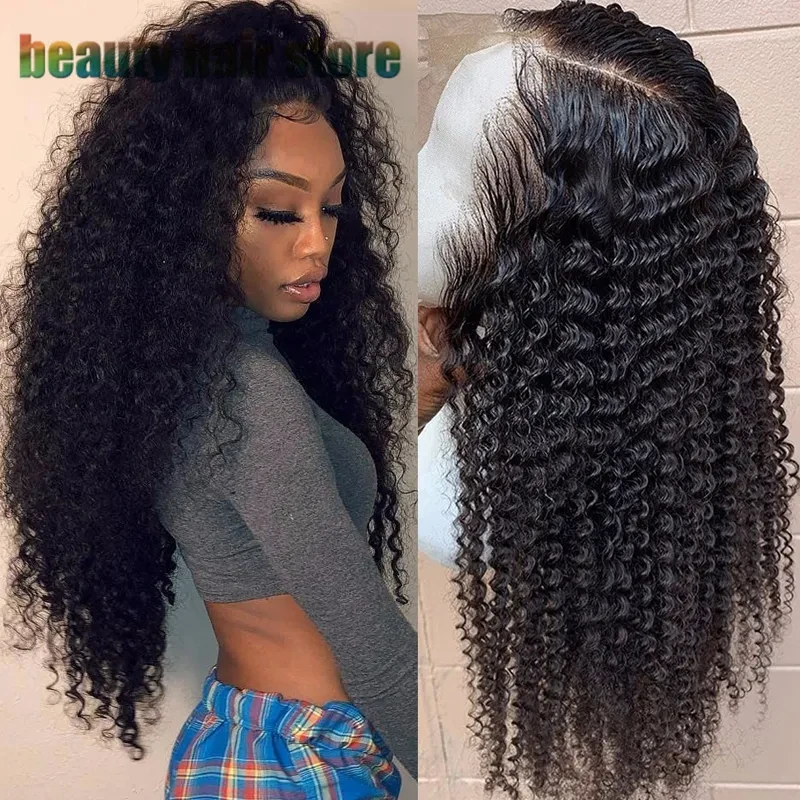 Peluca brasileña de cabello humano rizado con encaje frontal - Natural y voluminosa