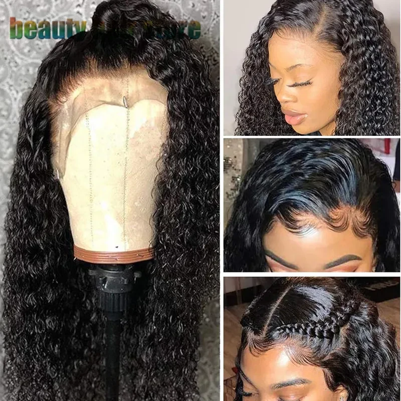 Peluca brasileña de cabello humano rizado con encaje frontal - Natural y voluminosa