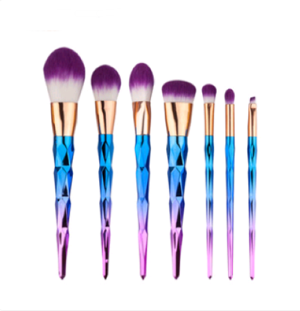 Set de 7 brochas de maquillaje - Diamond Design Foundation & Makeup Tools
