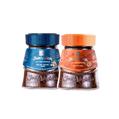 Combo Juan Valdez Avellana y Caramelo Liofilizados Solubles - 95g