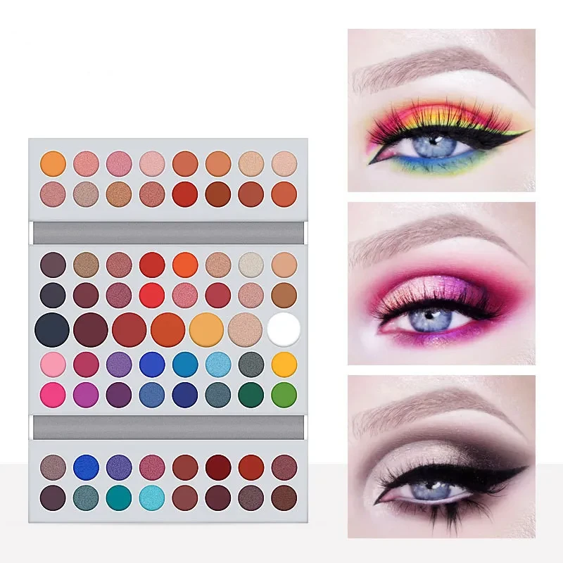 Paleta de maquillaje de doble propósito para ojos y rostro mate