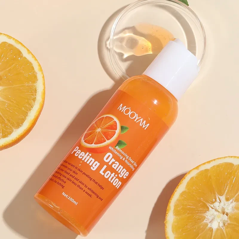 Loción de cáscara de naranja, aceite exfoliante, loción corporal, exfoliación suave