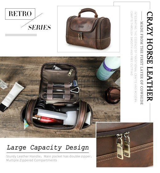 Bolsa portátil vintage de cuero de vaca para entrenamiento múltiple