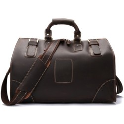 Bolso vintage de piel de vaca para hombre, bolso de viaje de gran capacidad, bolso de hombro de cuero