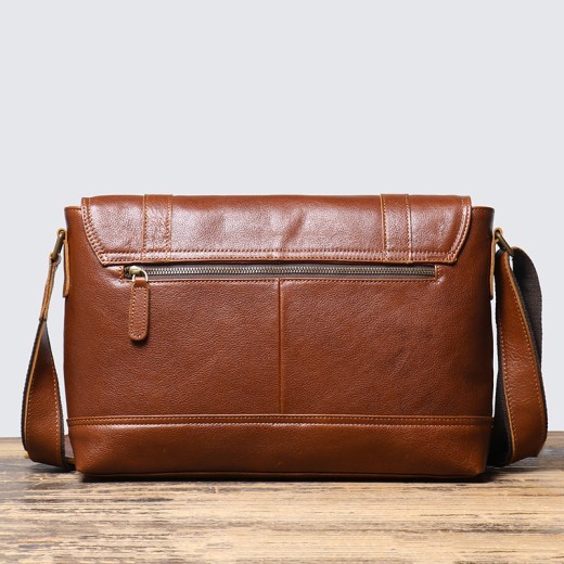 Bolso de cuero vintage para hombre de gran capacidad