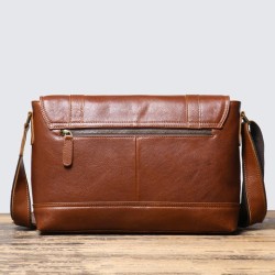 Bolso de cuero vintage para hombre de gran capacidad
