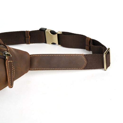 Cinturón de cuero retro multifuncional para motocicleta, bolso de pecho informal de cuero combinable