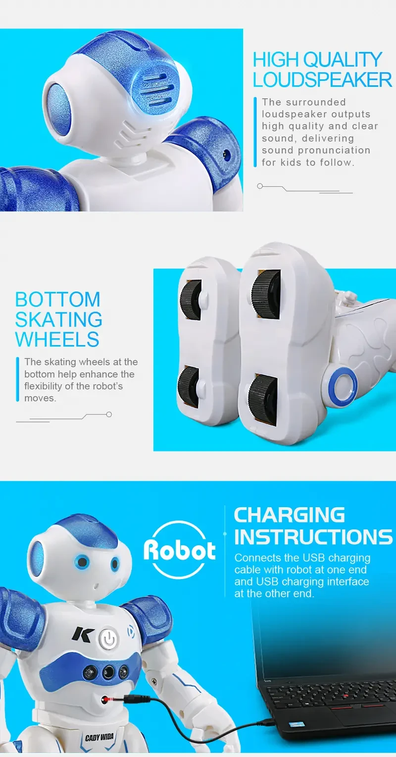 Robot inteligente R2 con control remoto, juguete de baile para niños y niñas, regalo de Halloween y Navidad.