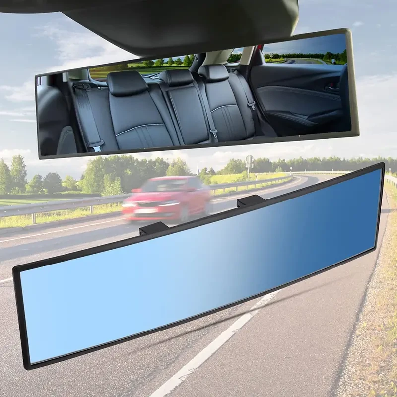 Espejo retrovisor convexo panorámico de 11,81 pulgadas - Gran angular antideslumbrante