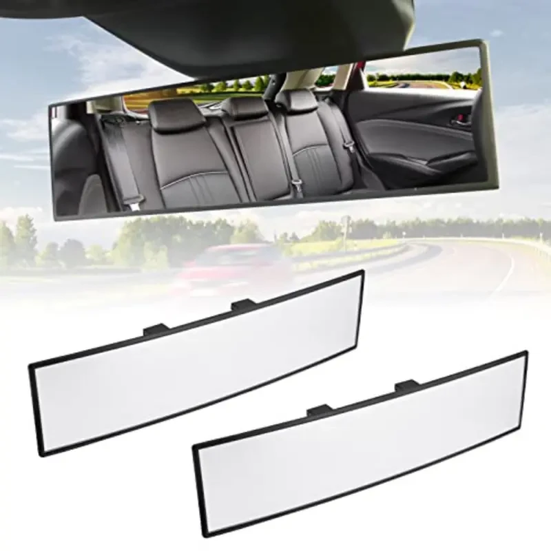 Espejo retrovisor convexo panorámico de 11,81 pulgadas - Gran angular antideslumbrante